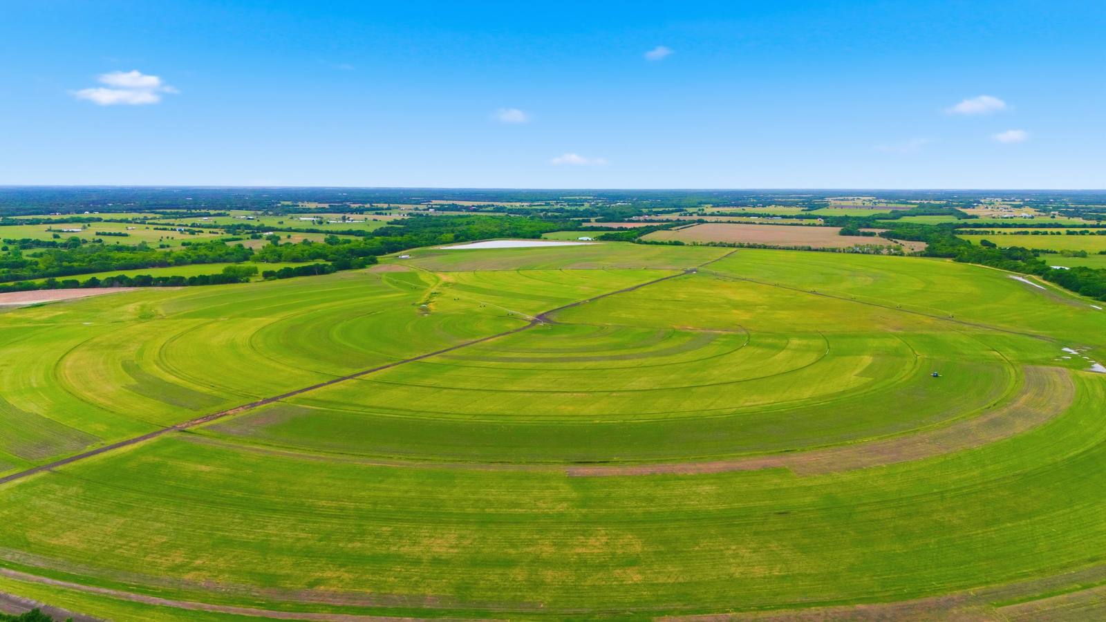 Aerial of the production pasture